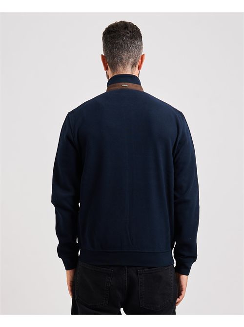 Bugatti men's sweatshirt with fabric sleeves BUGATTI | 8700-85051D390
