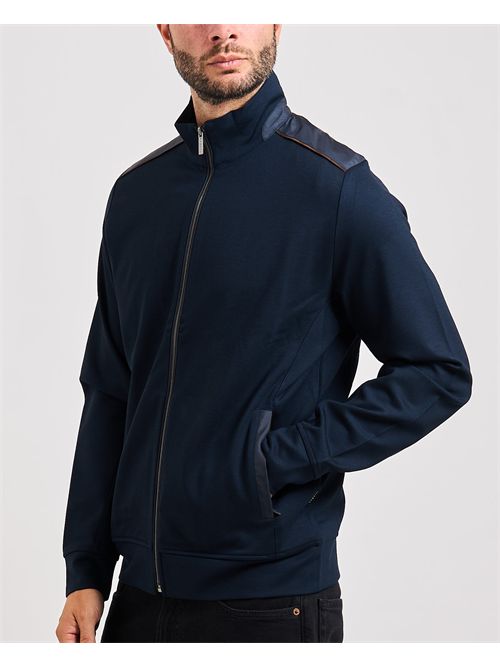 Bugatti men's full zip sweatshirt with high collar BUGATTI | 8750-85171D390