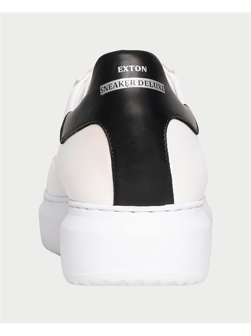 Sneakers Uomo Exton Pelle Nappa Bianca EXTON | 969BIANCO/NERO