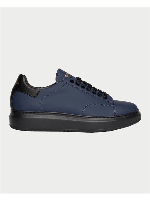 Sneakers Uomo Exton Pelle Nappa Bianca EXTON | 969BLU/NERO