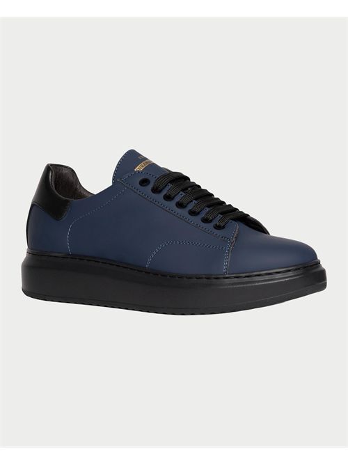 Sneakers Uomo Exton Pelle Nappa Bianca EXTON | 969BLU/NERO