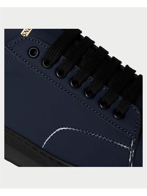 Sneakers Uomo Exton Pelle Nappa Bianca EXTON | 969BLU/NERO