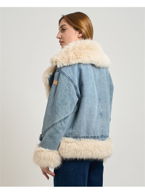 Giacca denim donna Fracomina con pelliccia sintetica FRACOMINA | FP25WJ4010D40904337