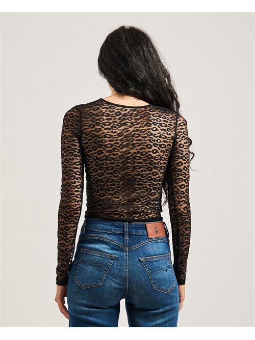 Body trasparente donna Fracomina in pizzo animalier FRACOMINA | FR25WT5002J412G1053