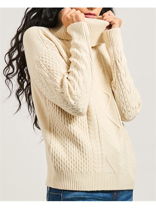 Maglione Dolcevita Ampio Vaniglia FRACOMINA | FR25WT7035K50201508