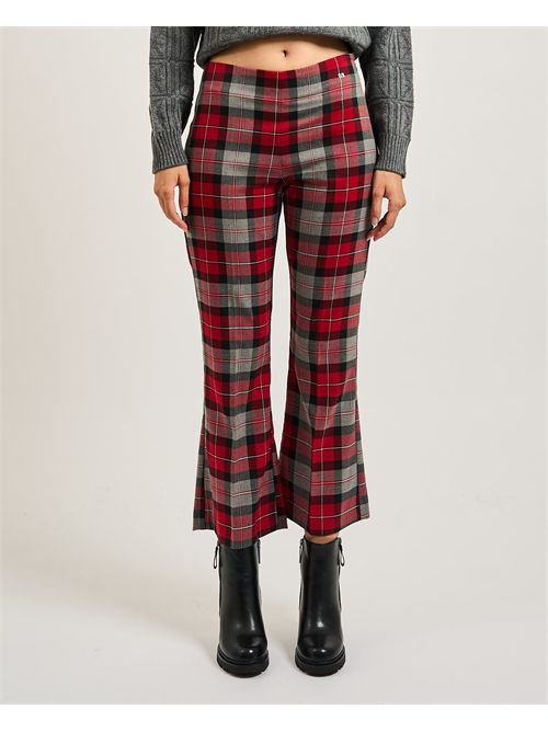 Pantalon évasé court à carreaux pour femme Gaudi GAUDI | 521BD25027525020-01