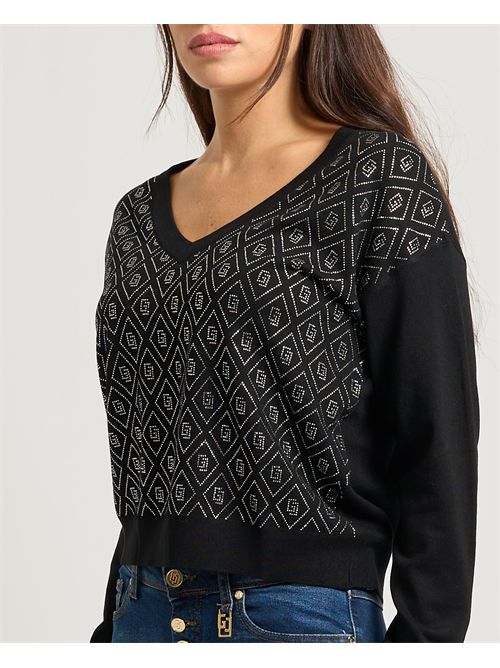 Maglione donna Gaudi con fantasia logata GAUDI | 521BD530012001