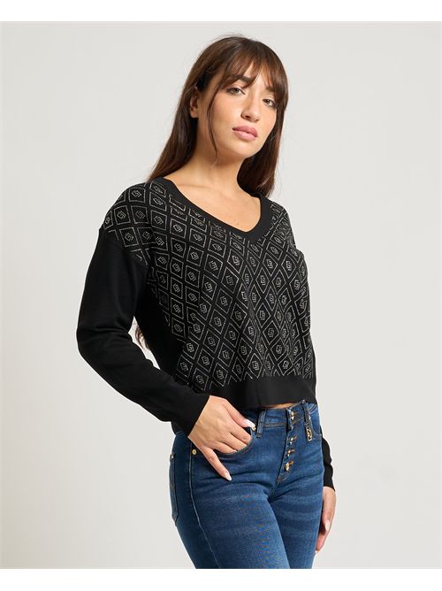 Maglione donna Gaudi con fantasia logata GAUDI | 521BD530012001