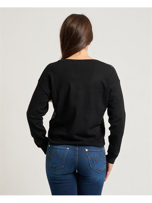 Maglione donna Gaudi con fantasia logata GAUDI | 521BD530012001
