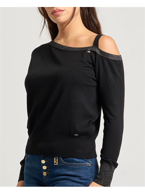 Maglione donna Gaudi con scollatura asimmetrica GAUDI | 521BD530222001