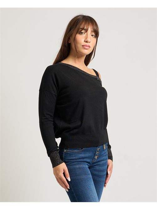 Maglione donna Gaudi con scollatura asimmetrica GAUDI | 521BD530222001