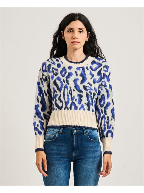 Gaudi women's sweater with animal print GAUDI | 521BD53042525051-01