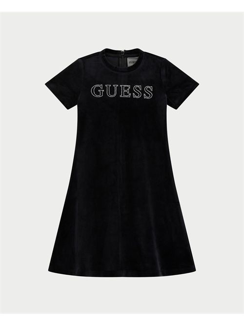 Vestito in velluto manica corta bambina Guess GUESS | J5YK00-K0232JBLK