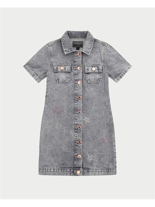 Vestito Grey in denim con stella bambina Guess GUESS | J5YK10-D5NJ0RYRW