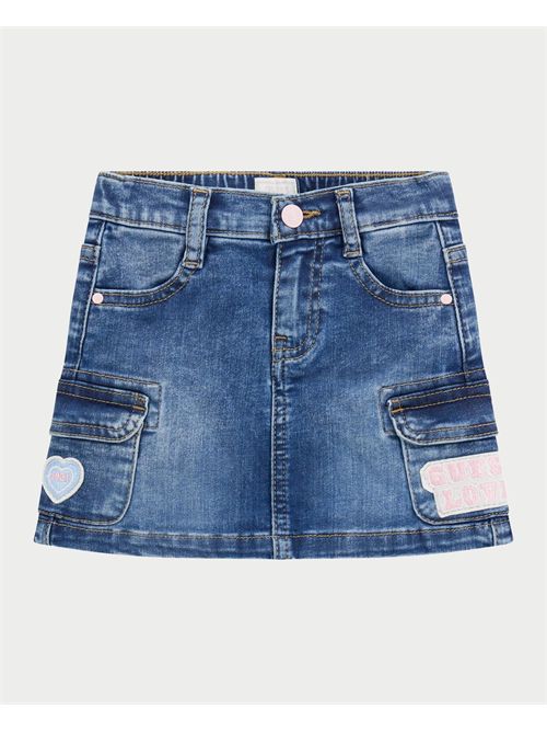 Stretch denim skirt for girls Guess GUESS | K5YD01-D4CA0MPSI