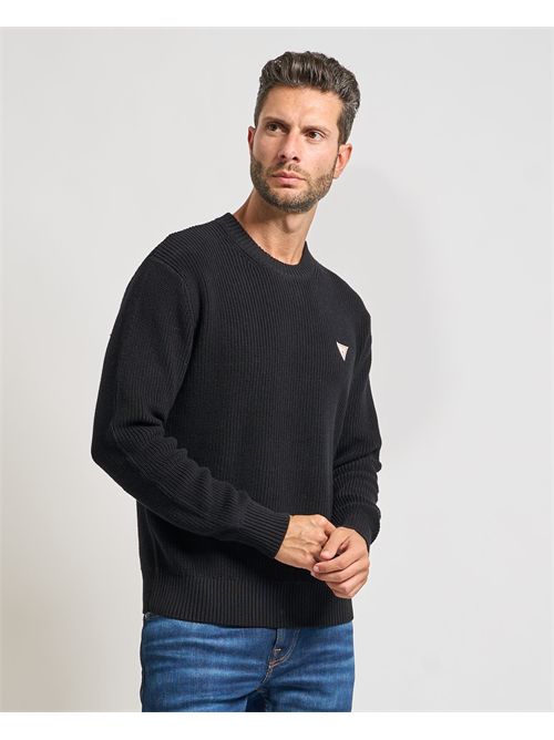 Long crew neck sweater for men Guess Jeans GUESS | M4BR30-Z3HM1JBLK