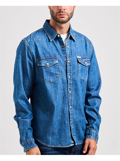 Slim fit long sleeve denim shirt Guess GUESS | M4YH55-D5EI1GJRW