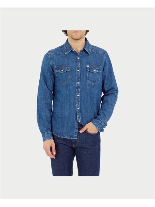 Camicia in denim con lacci uomo Guess Jeans GUESS | M4YH55-D5EI1GJRW