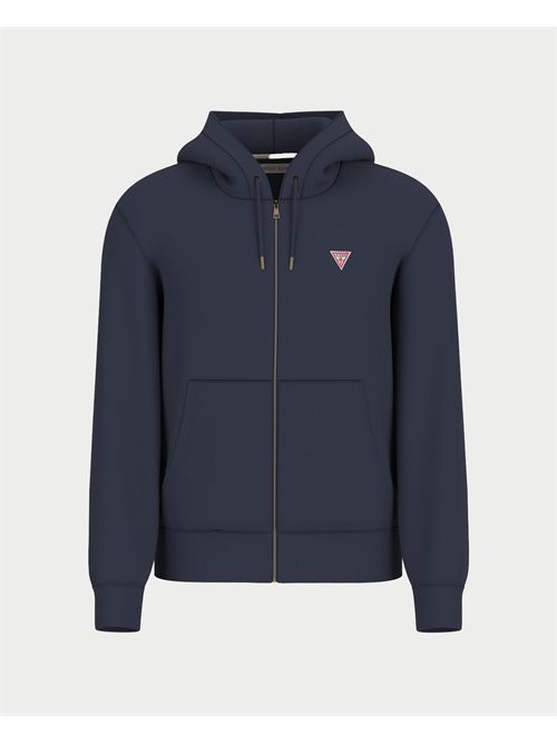 Felpa con zip mini triangolo uomo Guess Jeans GUESS | M4YQ28-K9V31A71W