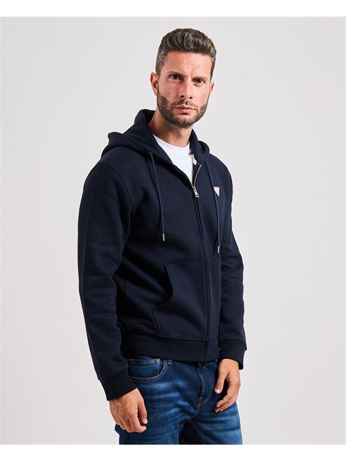 Felpa con zip mini triangolo uomo Guess Jeans GUESS | M4YQ28-K9V31A71W
