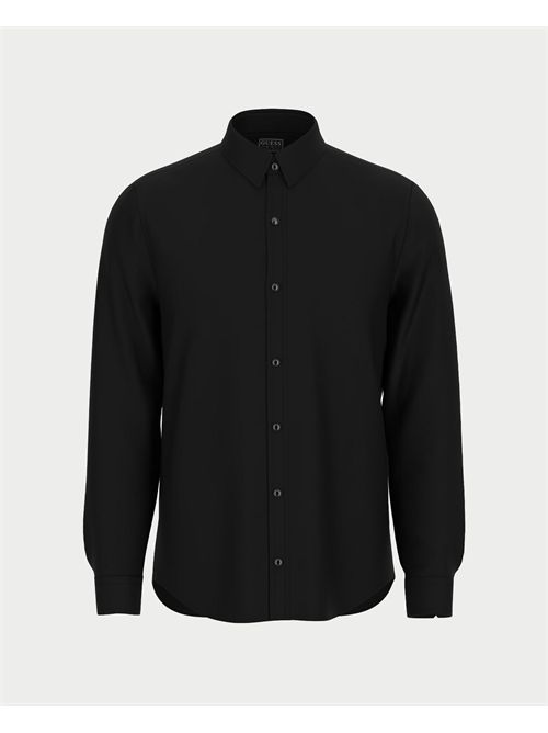 Griffin Luxe twill shirt for men Guess GUESS | M5BH58-WHBZ2JBLK