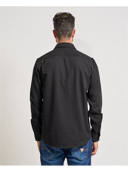 Griffin Luxe twill shirt for men Guess GUESS | M5BH58-WHBZ2JBLK