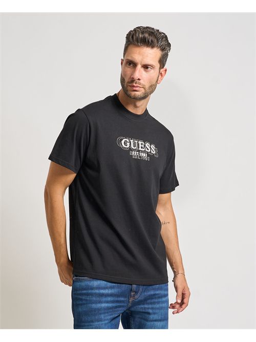 Black Logo T-shirt for men Guess GUESS | M5BI05-I3Z14JBLK