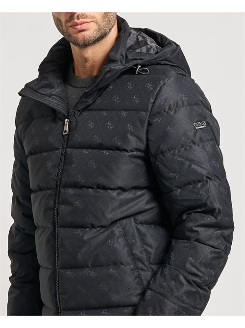 Monogram down jacket for men Guess with hood GUESS | M5BL0B-W2322FJAJ