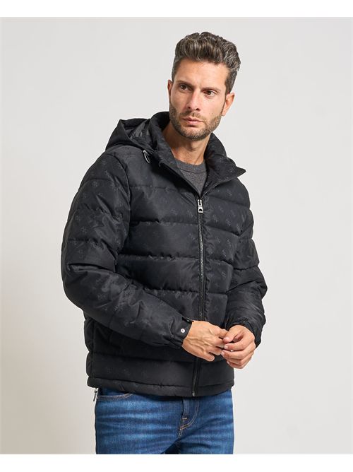 Monogram down jacket for men Guess with hood GUESS | M5BL0B-W2322FJAJ