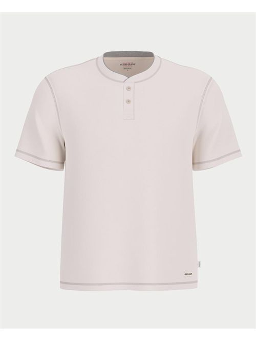 T-Shirt Henley con Patch uomo Guess Jeans GUESS | M5YI01-KCXB1G054