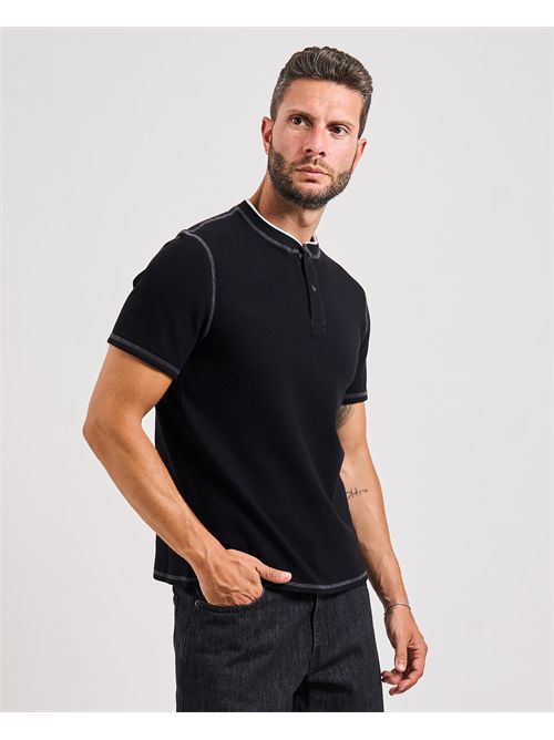 Henley T-Shirt with Patch men Guess Jeans GUESS | M5YI01-KCXB1JBLK