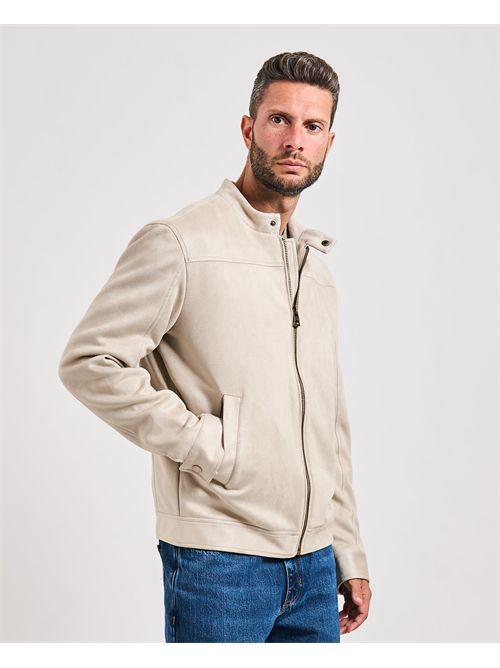 Veste motard en similicuir et daim Guess pour homme GUESS | M5YL02-W0252G1CA