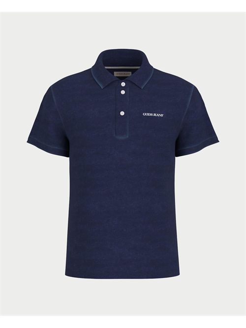 Polo con logo ricamato uomo Guess Jeans GUESS | M5YP29-KCYL1BL1N