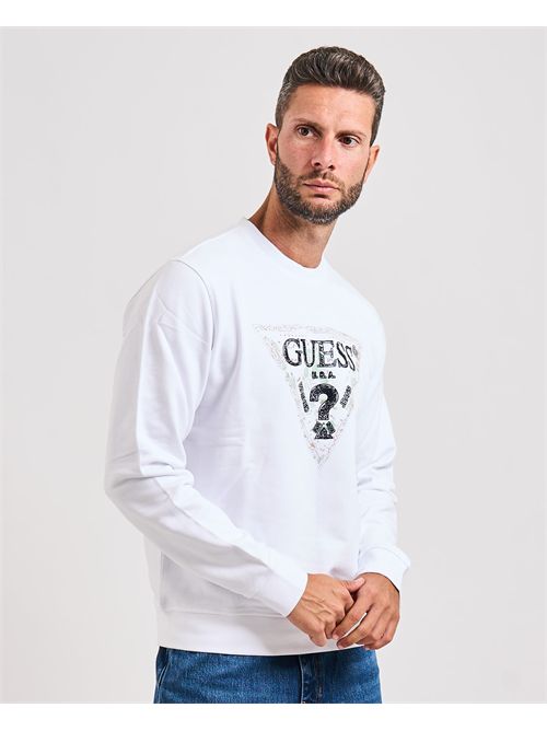 Felpa uomo Guess con logo triangolare GUESS | M5YQ05-K68I4G011