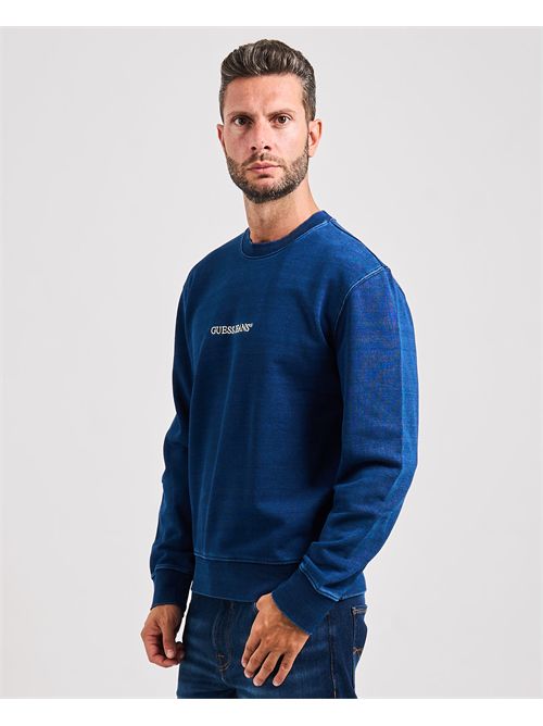 Maglione Dark Indigo uomo Guess Jeans con logo ricamato GUESS | M5YQ06-KCXQ1BL1N
