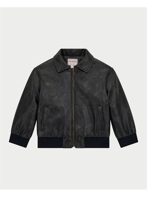 Giubbotto Pu in pelle imbottito bambino Guess GUESS | N5YL03-W0100JBLK