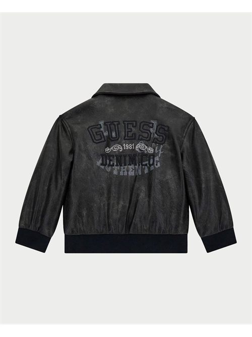 Giubbotto Pu in pelle imbottito bambino Guess GUESS | N5YL03-W0100JBLK