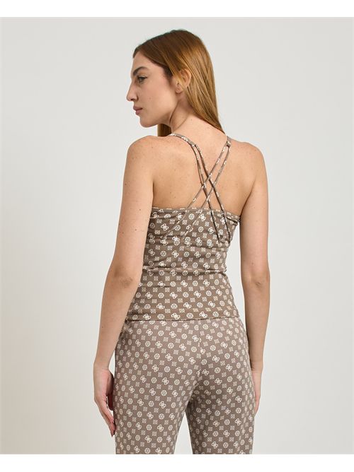 Canotta Peony Logomania Active donna Guess GUESS | V5YP11-MC03WP8HI