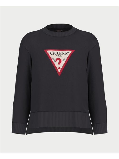 Maglione girocollo triangolo grande donna Guess Jeans GUESS | W4BR12-Z3HM1JBLK