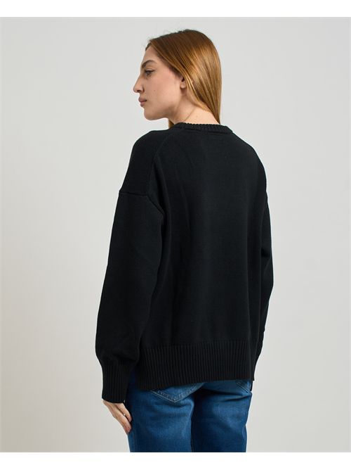 Maglione girocollo donna Guess con triangolo grande GUESS | W4BR12-Z3HM1JBLK