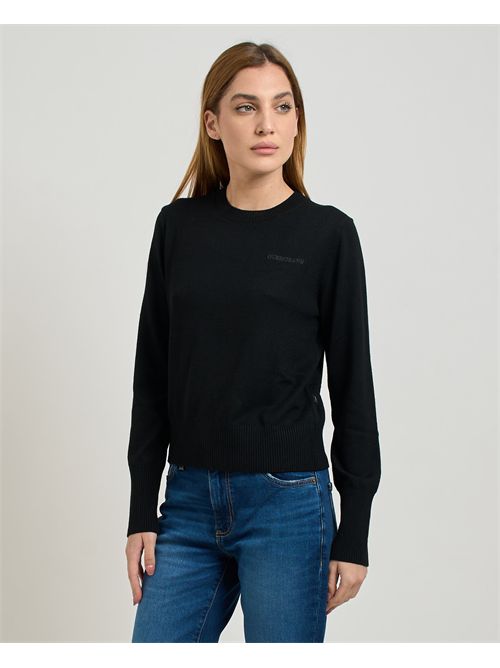 Maglione girocollo con ricamo donna Guess Jeans GUESS | W4BR83-Z3HO2JBLK