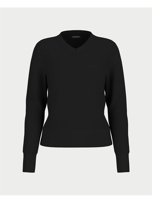 Maglione scollo a V con ricamo  donna Guess Jeans GUESS | W4BR84-Z3HO2JBLK