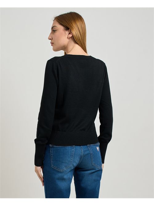 Maglione donna Guess con scollo a V GUESS | W4BR84-Z3HO2JBLK