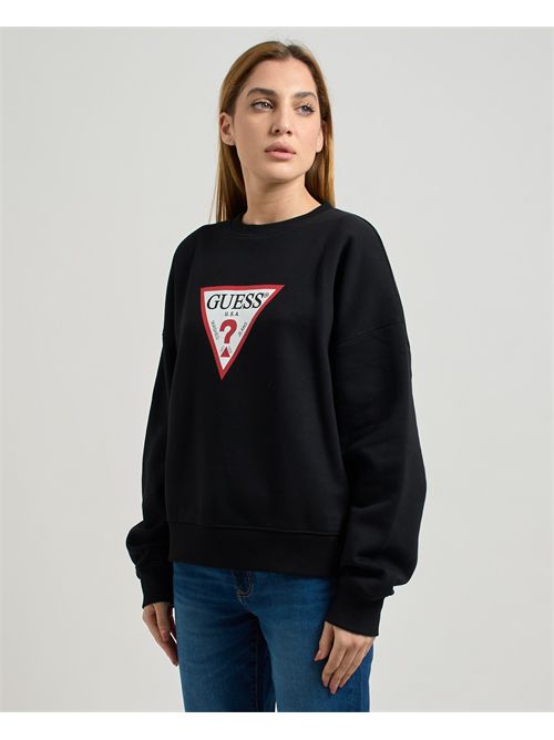 Felpa Iconic Triangle donna Guess Jeans oversize GUESS | W4YQ00-KC811JBLK