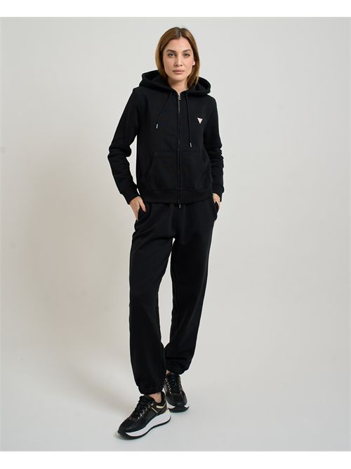 Felpa donna Guess Jeans fullzip GUESS | W4YQ03-KC811JBLK