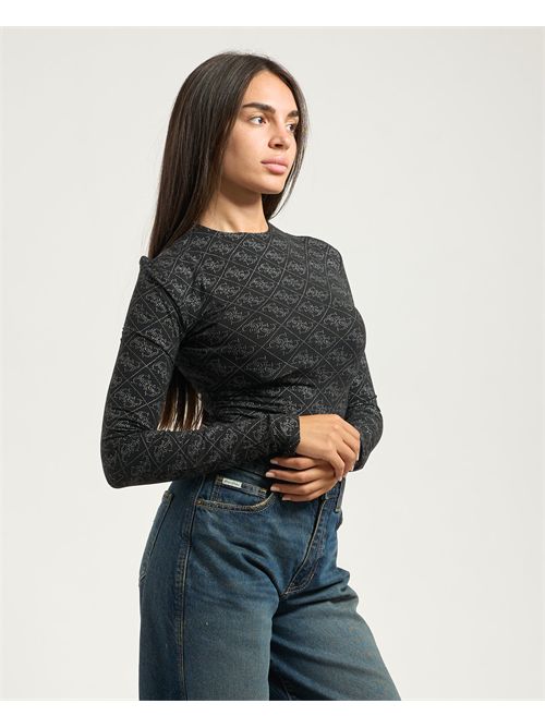 Guess long sleeve Teodora Logo Body GUESS | W5BP09-K68D2JBLK