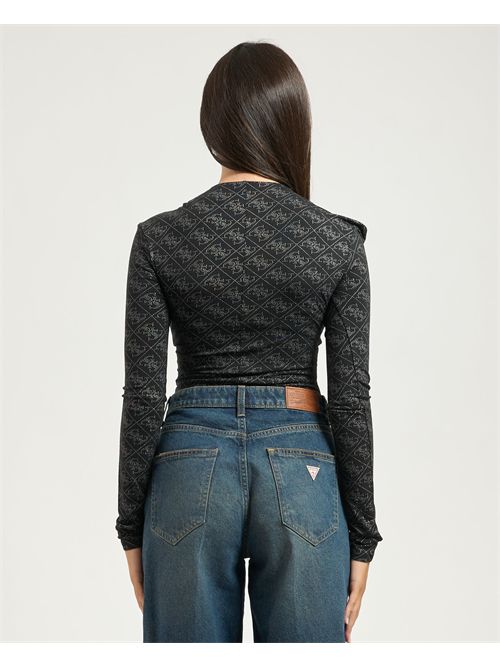 Guess long sleeve Teodora Logo Body GUESS | W5BP09-K68D2JBLK