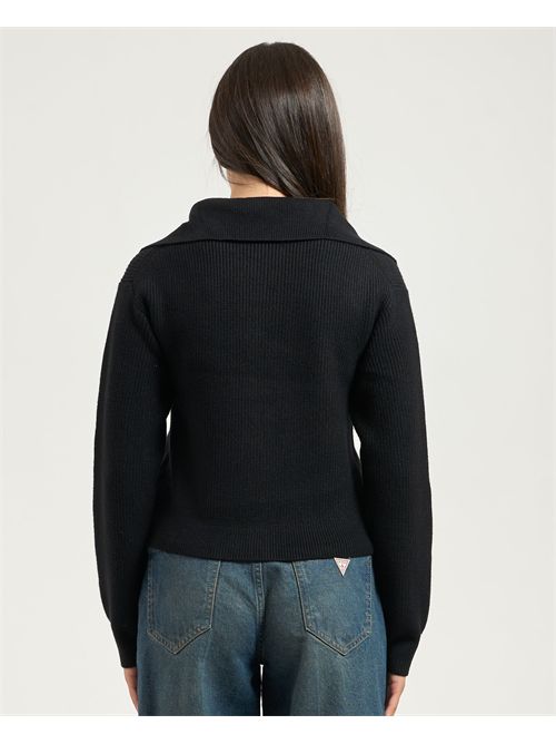 Maglione con collo a zip donna Guess Jeans GUESS | W5BR06-Z0572JBLK