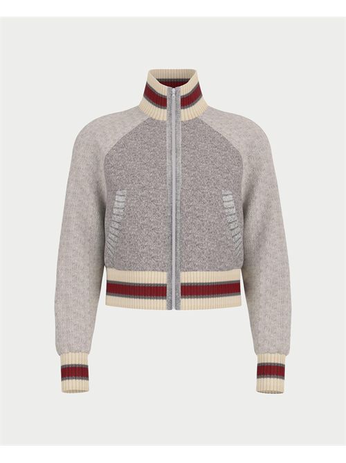 Maglione con zip intarsiato donna Guess Jeans GUESS | W5BR12-Z0561H91S