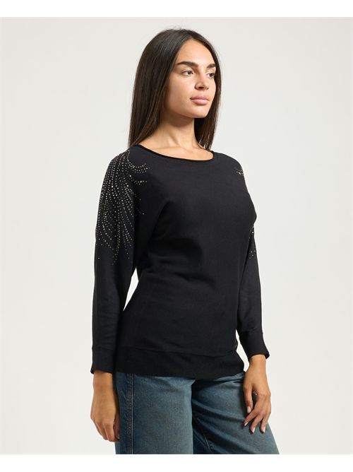 Guess Bat Sleeve Loretta Logo sweater GUESS | W5BR38-Z2NQ2JBLK